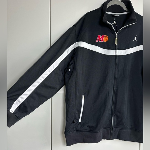 Men's Nike Air Jordan XL Full Zip Track Jacket Black Basketball UMD - Picture 2 of 11